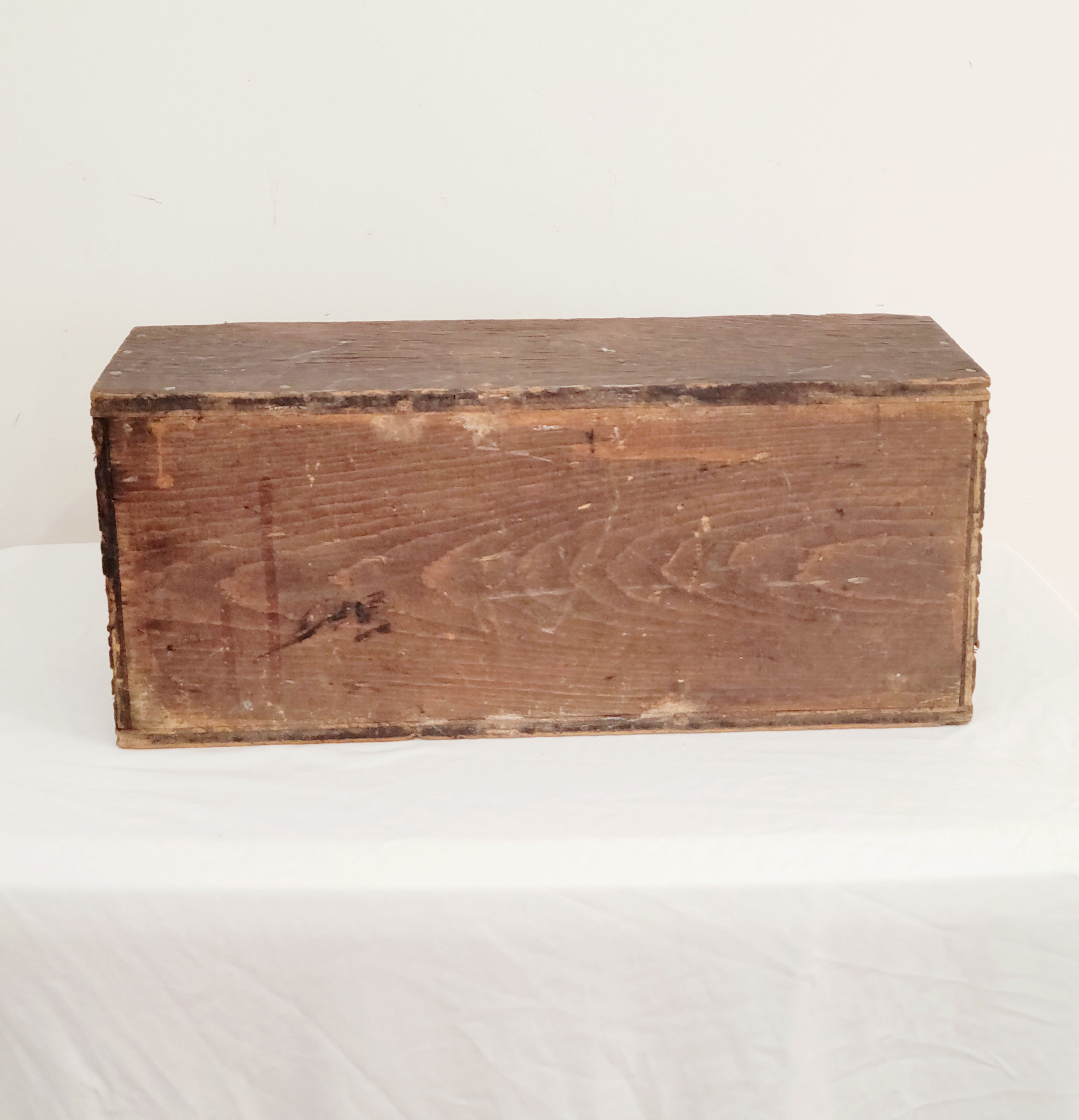 Vintage Antique Wooden Tool Box With Metal Handle Removable Insert