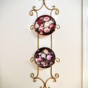 Stunning Metal Brass Wall Plate Holder Towel Holder Plate Rack Wall Hanging Towel Holder