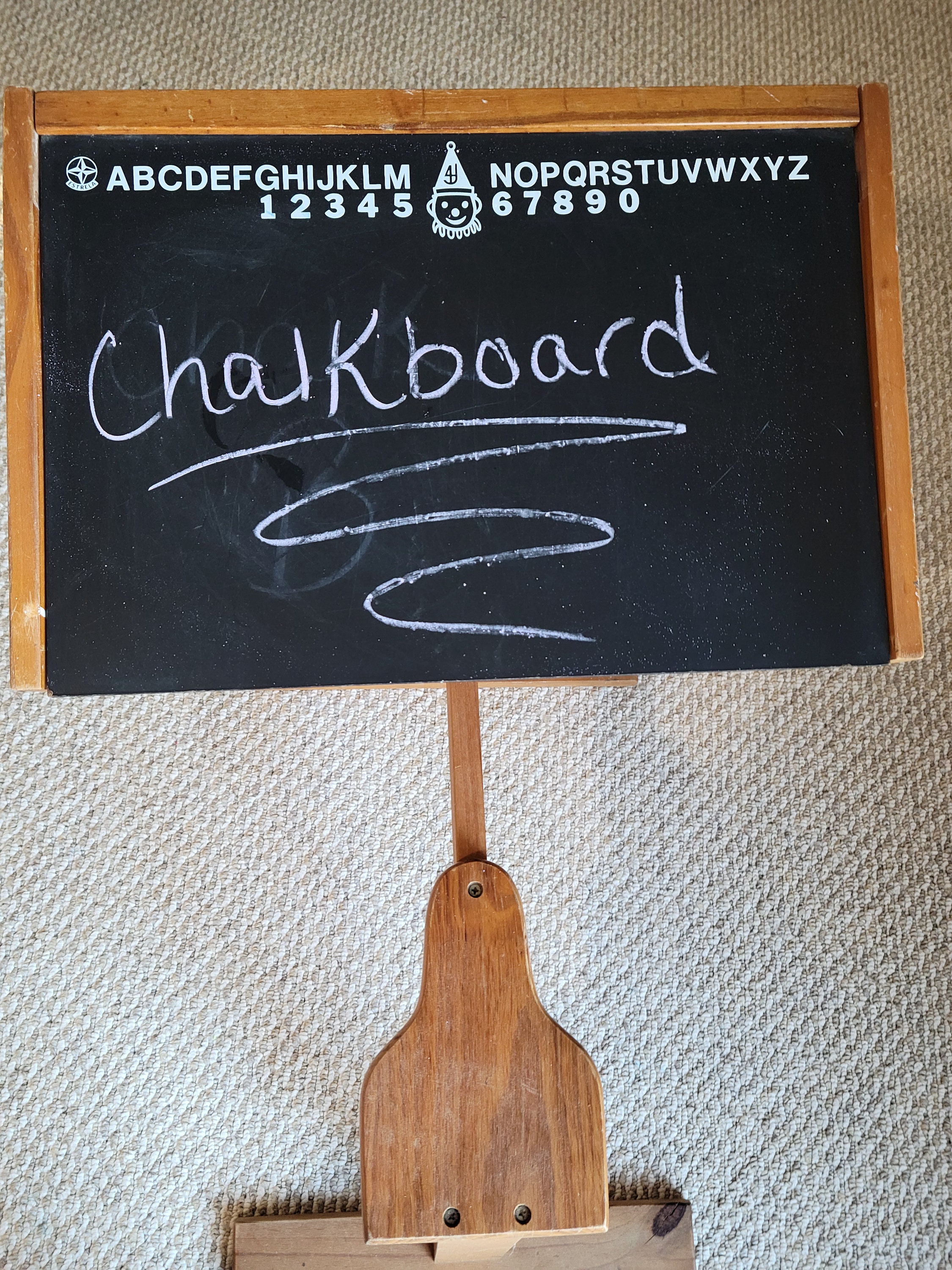 Antique Childs Desk/Easel Solid Oak With Chalk Board
