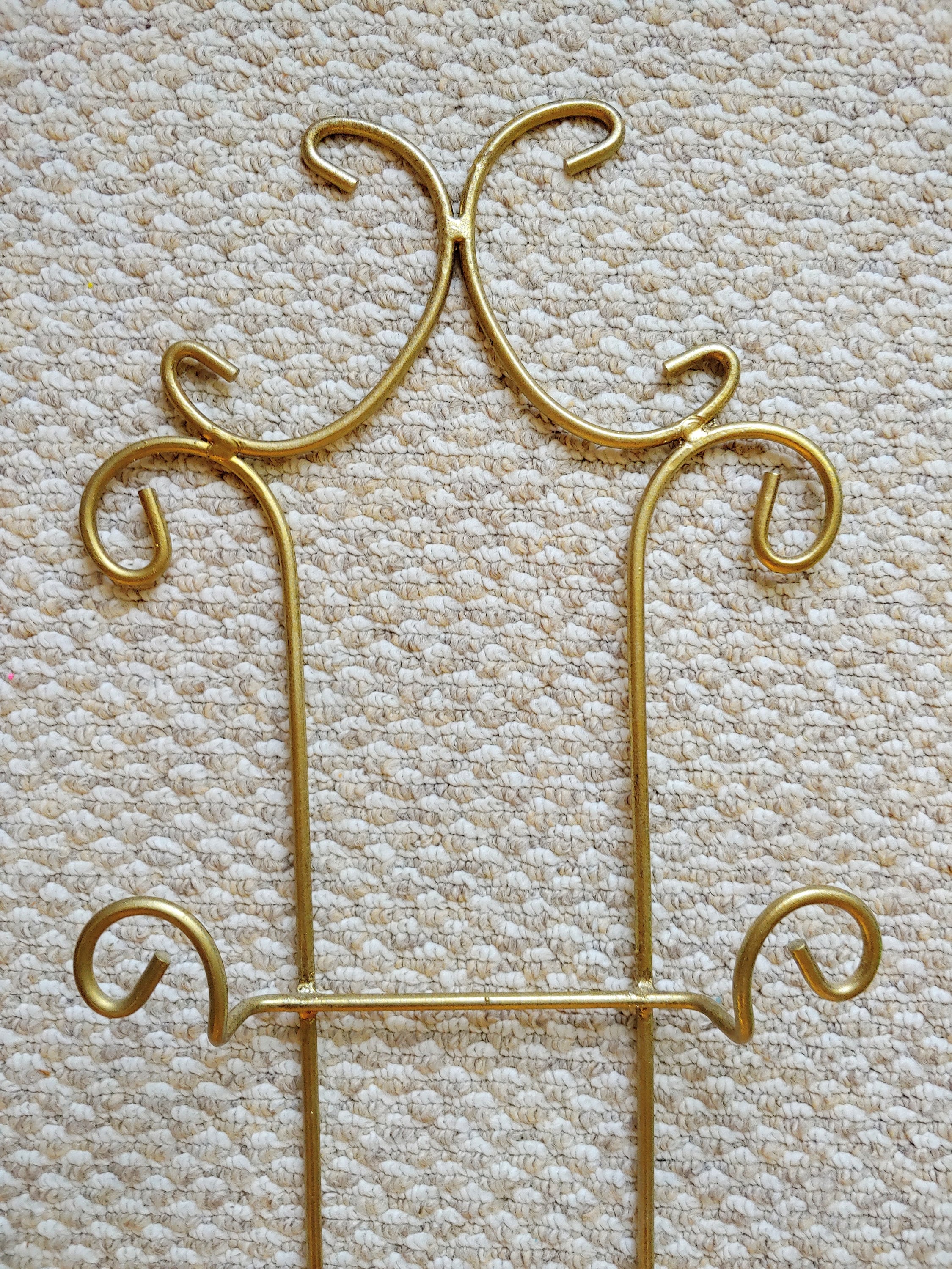 Stunning Metal Brass Wall Plate Holder Towel Holder Plate Rack Etsy