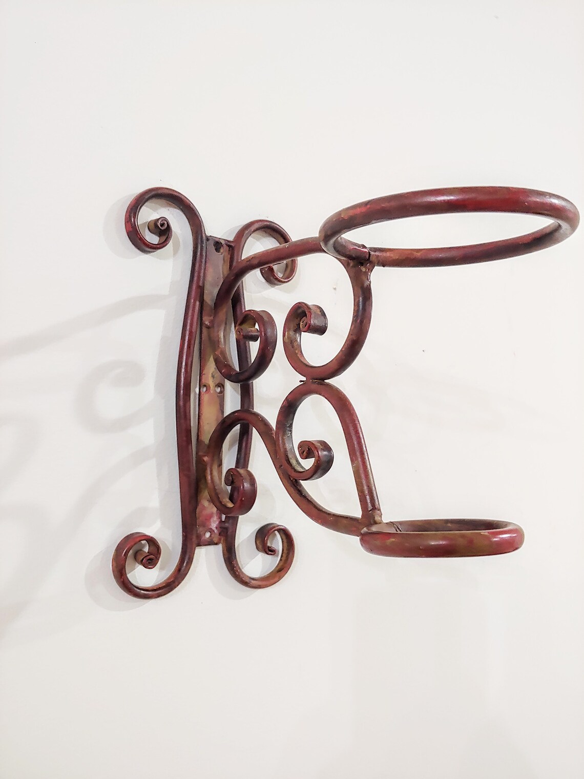 Iron Wall Flower Vase Bracket Carriage Vase Wall Hanging Vase Etsy