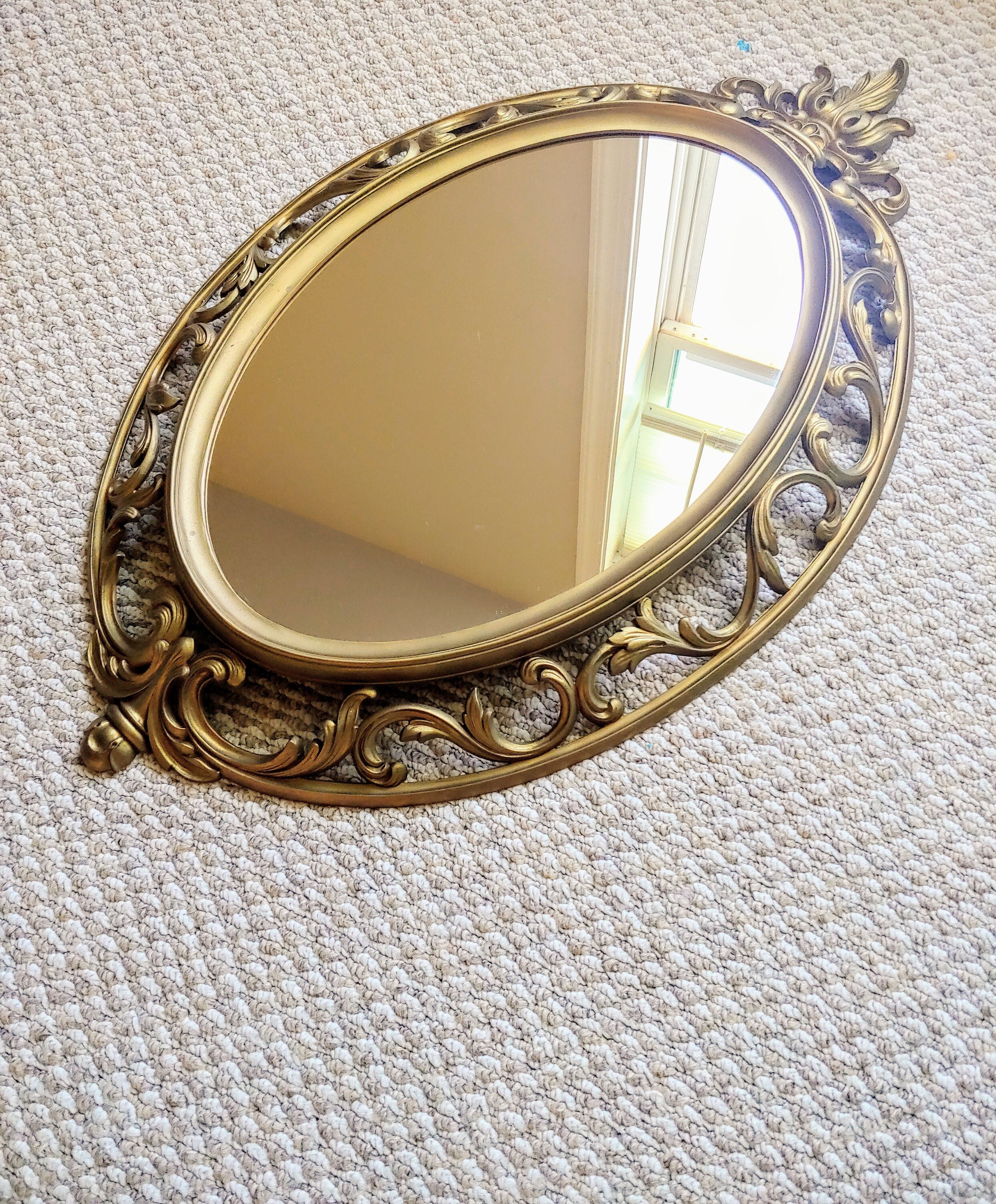 Oval mirror with brown frame, Magic Mirror Queen Mirror, Mirror, furniture,  mirror, picture Frames png