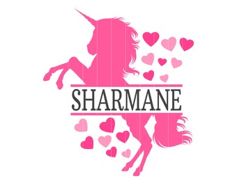 Download Unicorn Name Svg Etsy