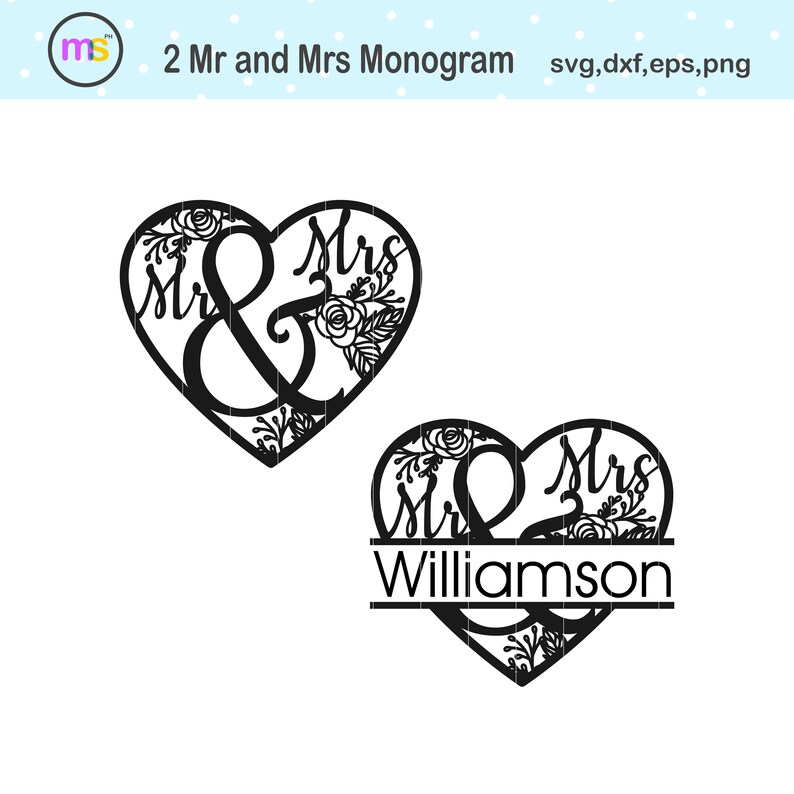 Download Mr and Mrs Split Monogram Svg Mr and Mrs Monogram Svg Mr ...