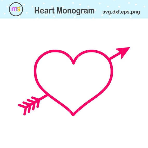 Download Heart Monogram Svg Heart Svg Heart Monogram Heart Clip Art Etsy
