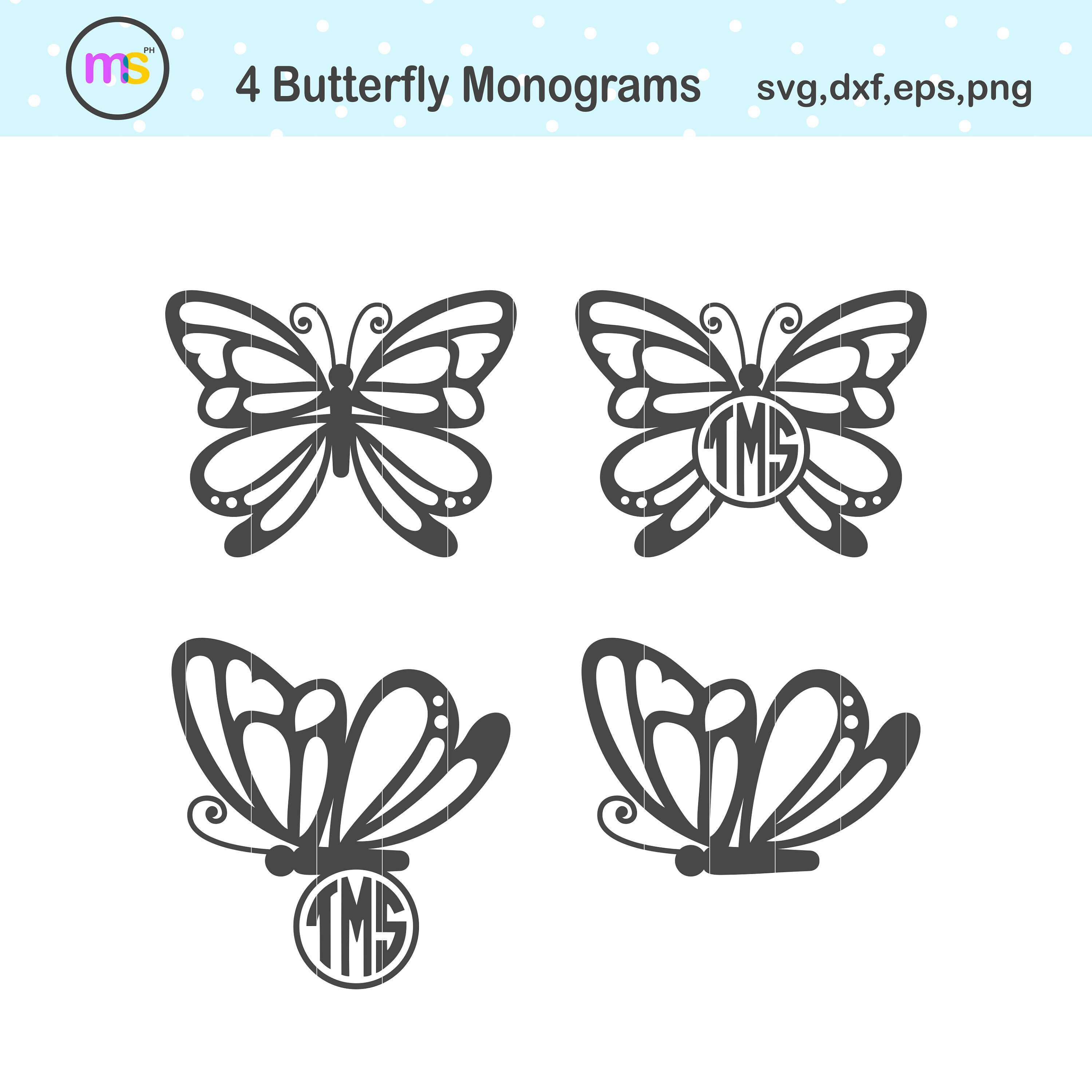 Free Free 90 Butterfly Monogram Svg SVG PNG EPS DXF File