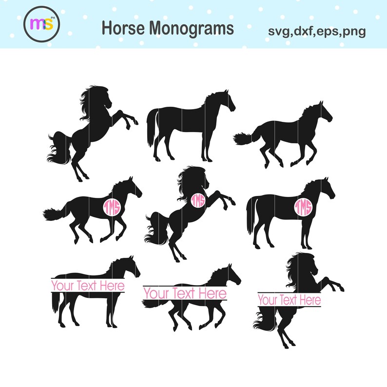 Download Horse Monogram Svg Horse Svg Horse Split Monogram Svg ...