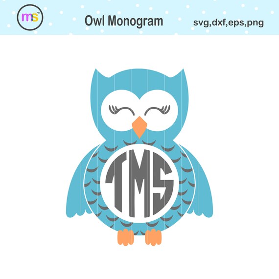 Download Owl Cricut Cut File Monogram Svg