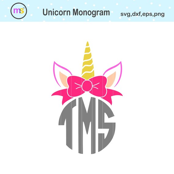 Download Unicorn Cut File Monogram Svg