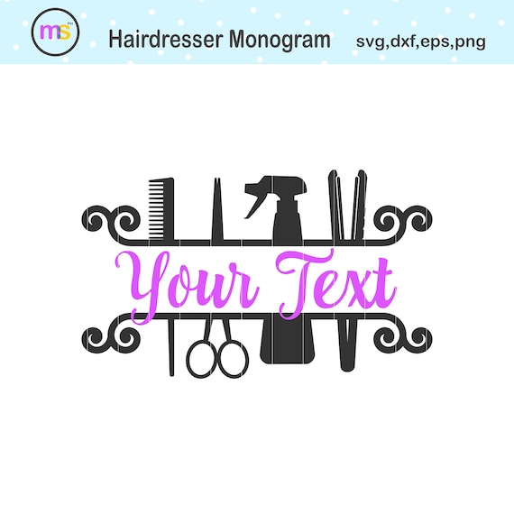 Download Hairdresser Monogram Svg Hair Sylist Monogram Svg Etsy