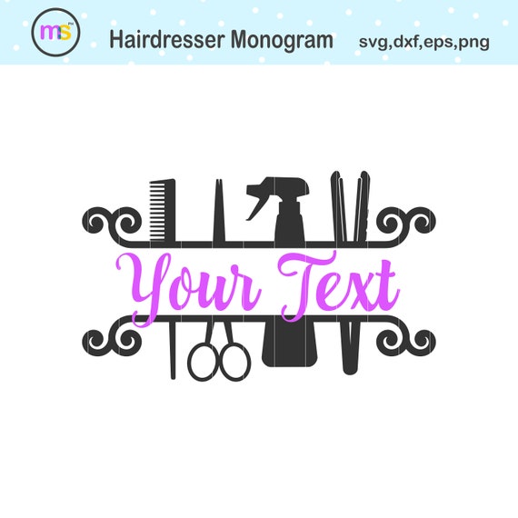 Download Hairdresser Monogram Svg Hair Sylist Monogram Svg Etsy