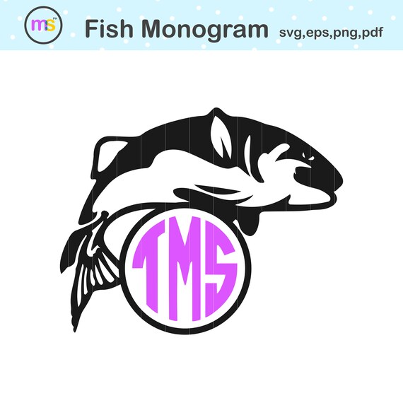 Download Fish Monogram Svg Fish Svg File Fishing Svg Fishing Etsy