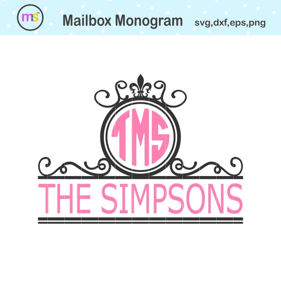 Download Mailbox Monogram Svg Mailbox Svg Mailbox Decal Svg Monogram Etsy