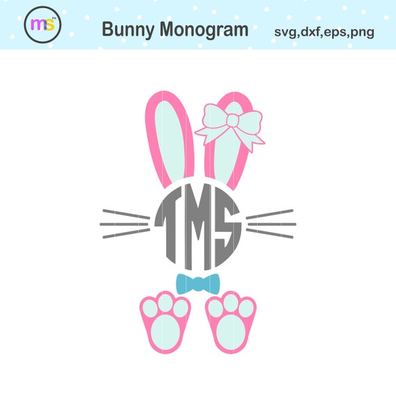 Download Bunny Monogram Svg Easter Clip Art