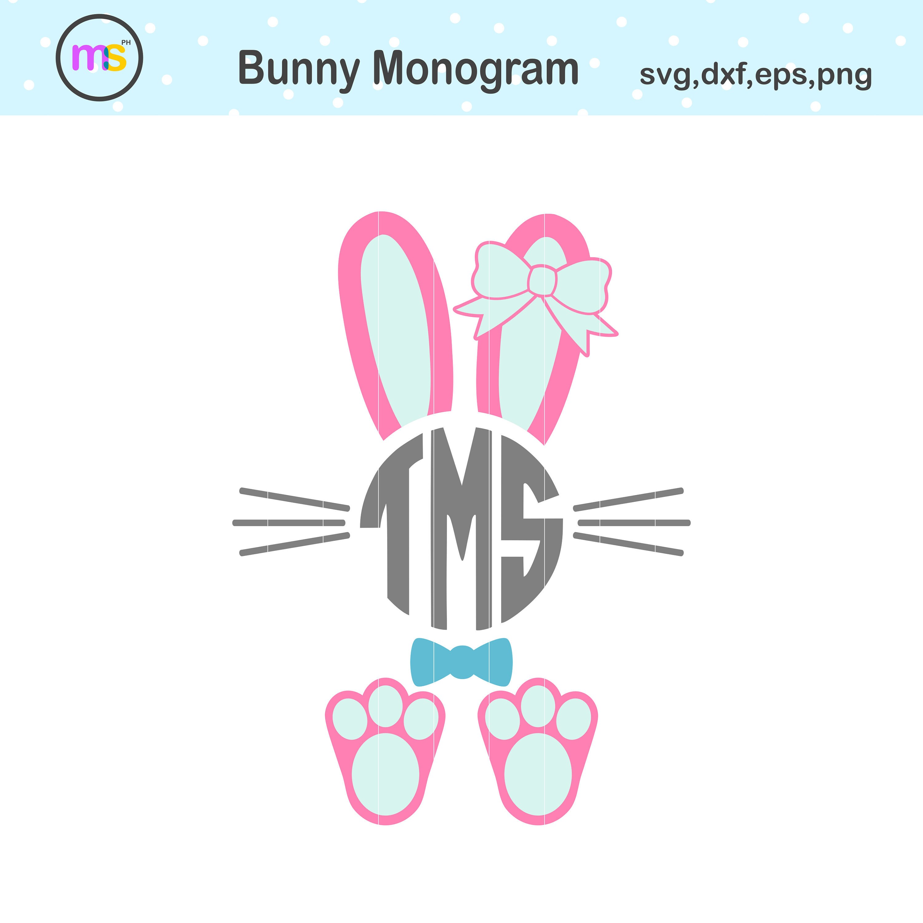 Download Bunny Monogram Svg Easter Clip Art