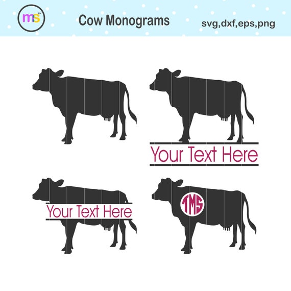 Download Cow Monogram Svg Cow Svg Farm Monogram Svg Cow Clip Art Etsy