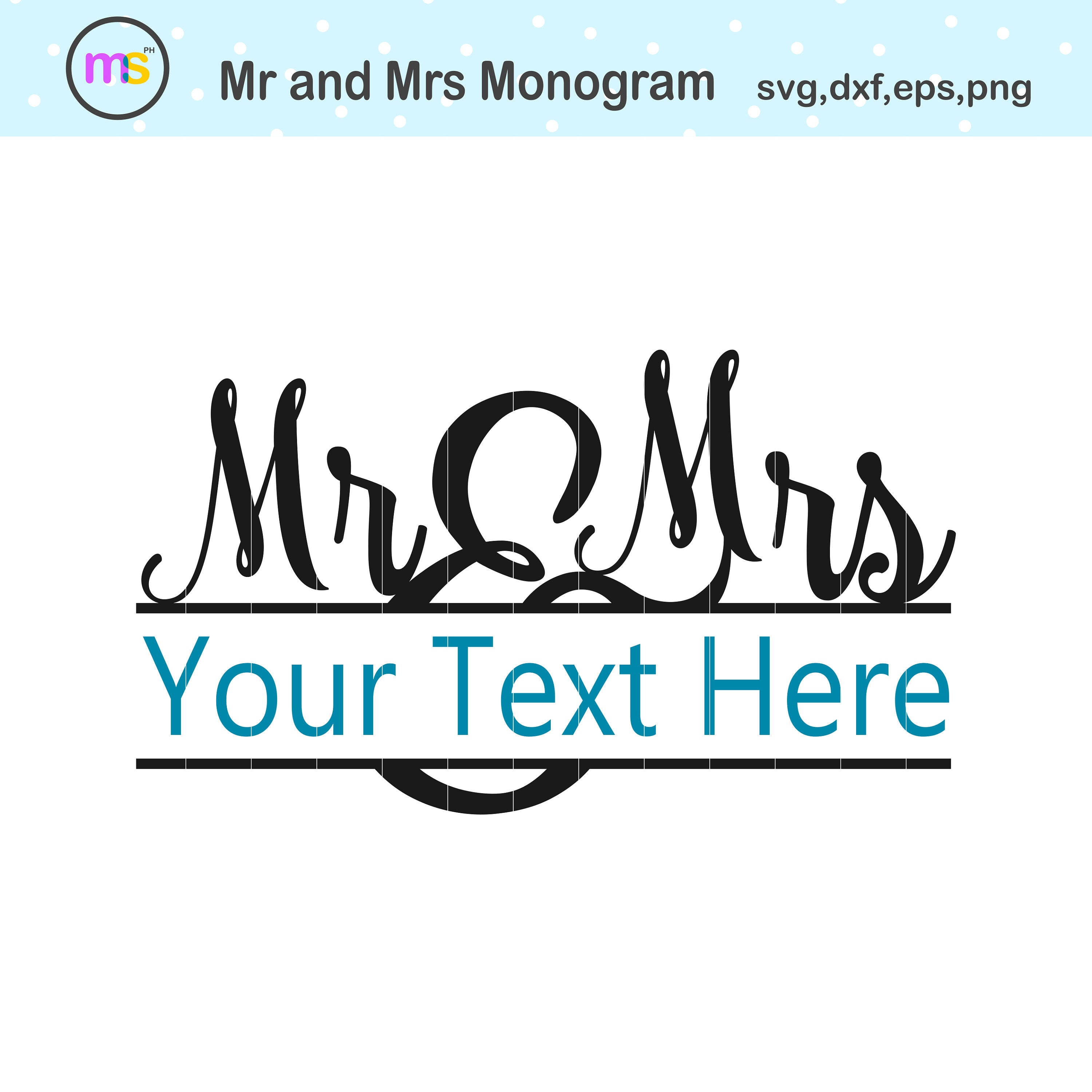 Download Mr And Mrs Split Monogram Svg