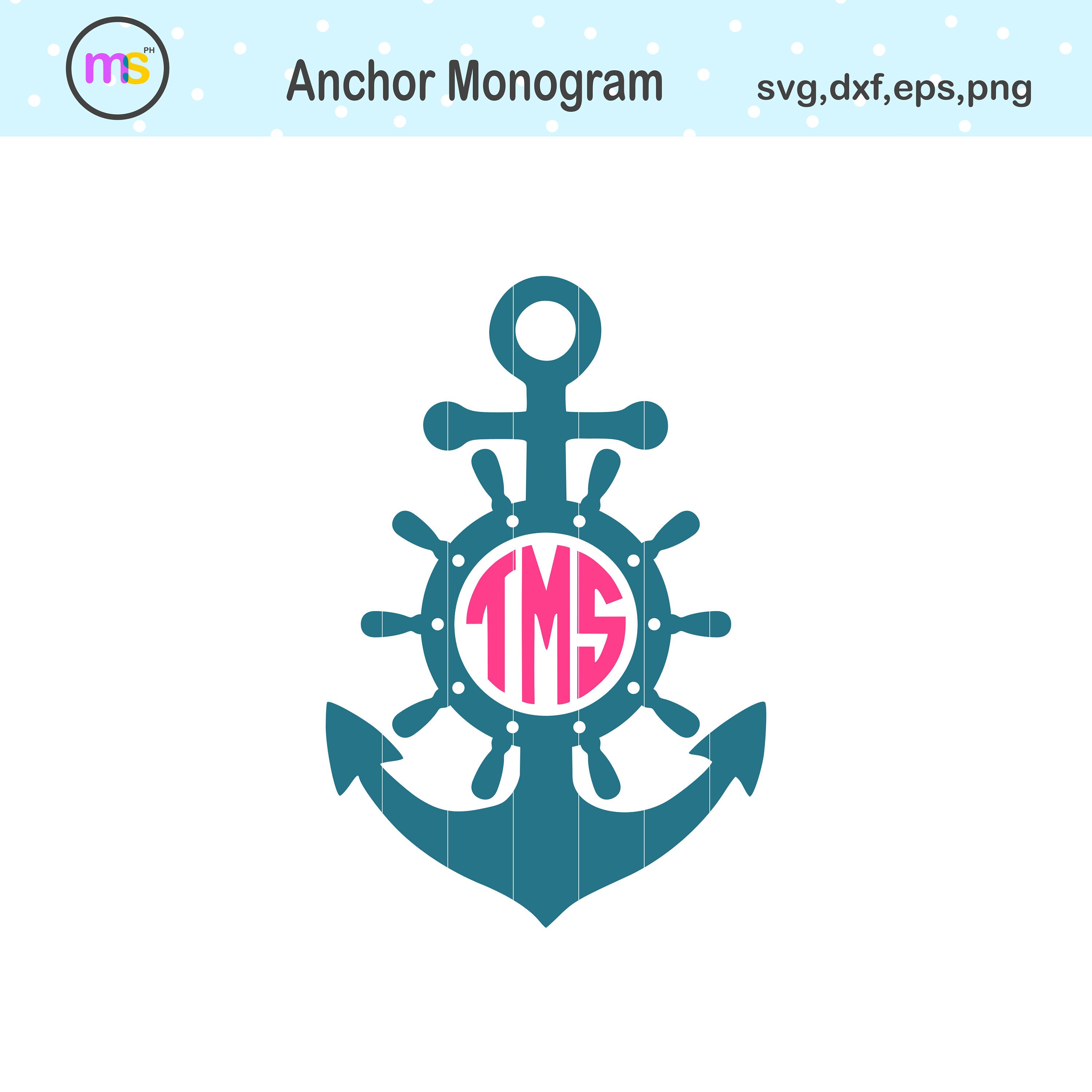 Download Anchor Monogram Svg Anchor Monogram Anchor Svg Anchor Clip Etsy