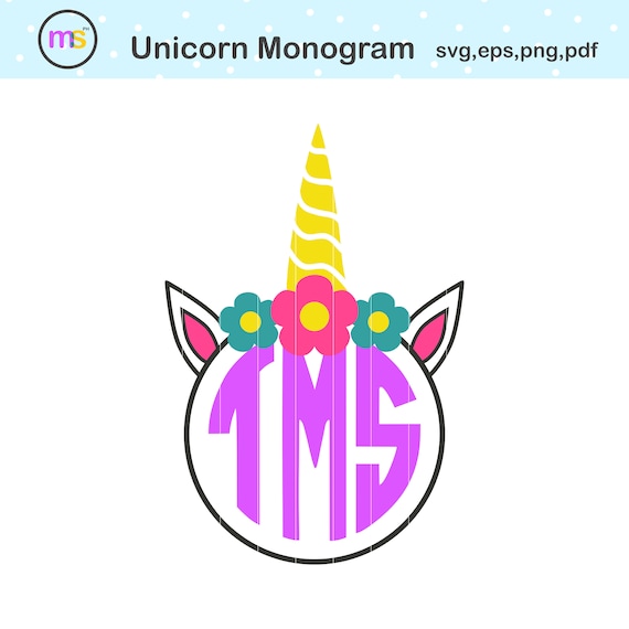 Download Unicorn Monogram Svg Unicorn Svg Unicorn Clip Art Unicorn Etsy