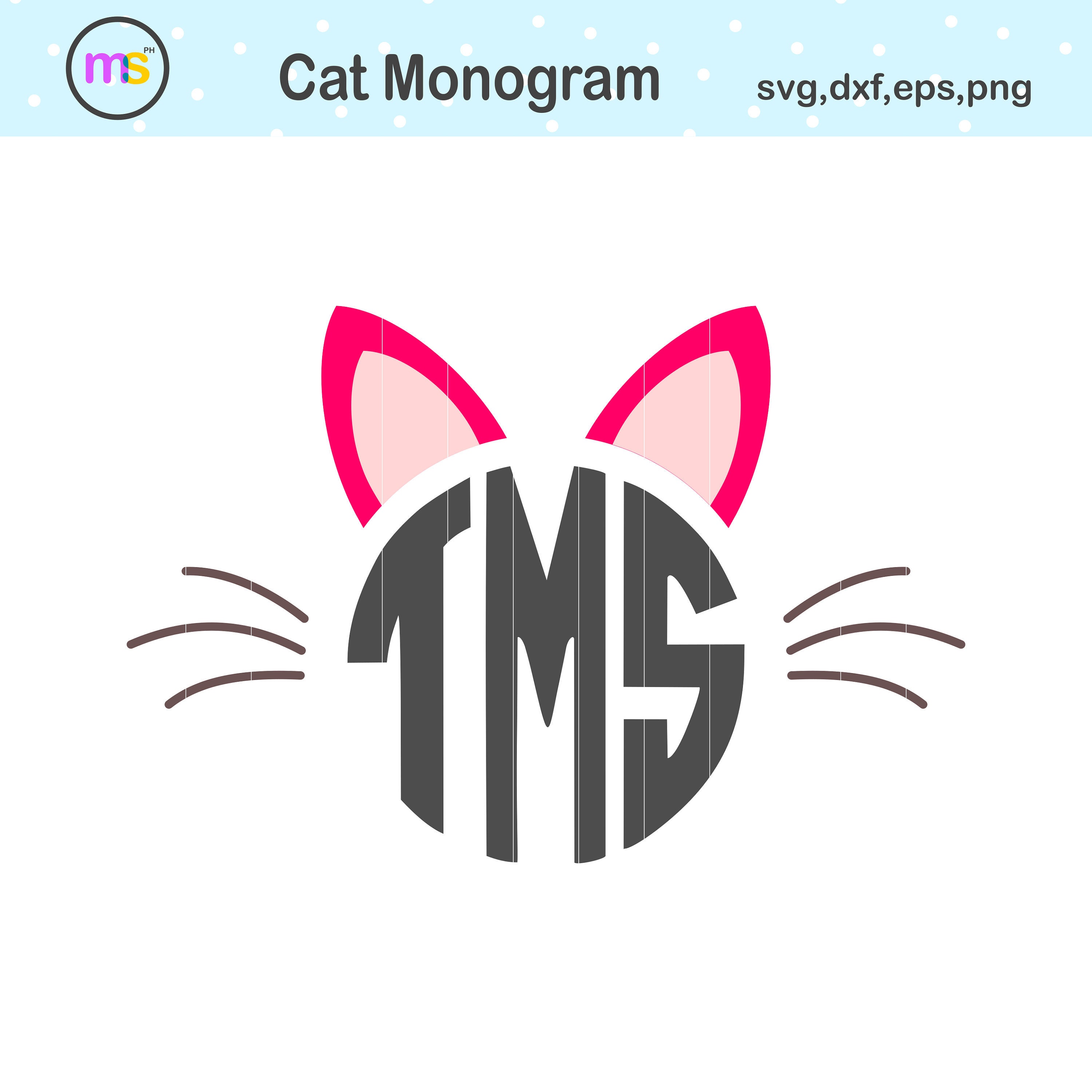 Download Cat Monogram Svg Kitten Clip Art
