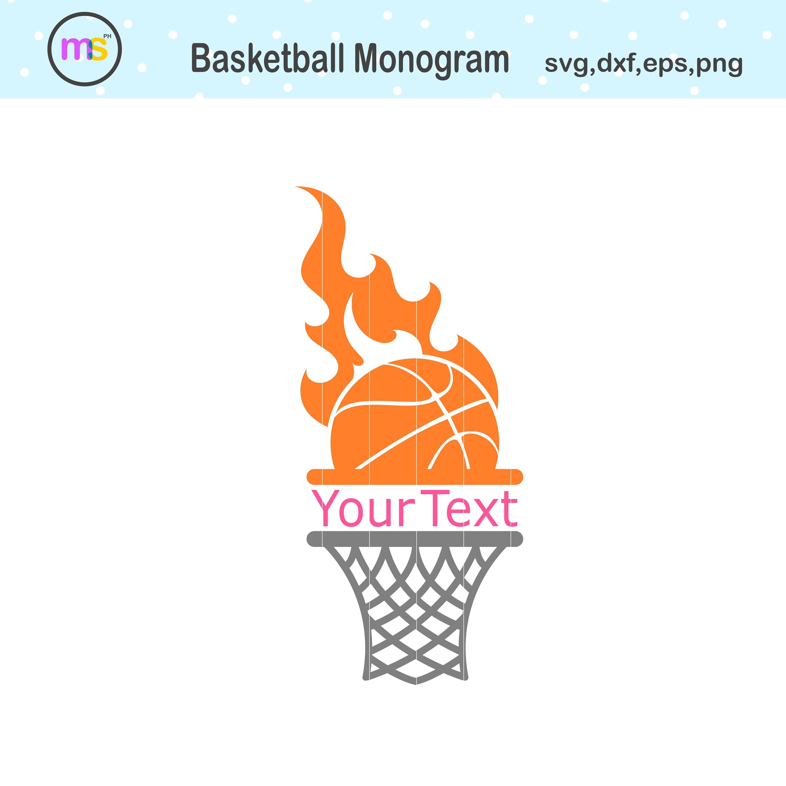 Download Basketball Cut File Monogram Svg