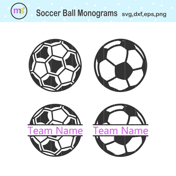 Soccer Ball Monogram Svg Soccer Ball Svg Football Monogram Etsy