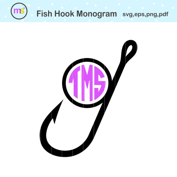 Free Free Fishing Hook Svg Monogram 1 SVG PNG EPS DXF File
