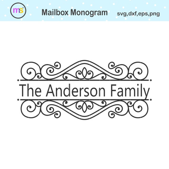 Download Mailbox Monogram Svg Mailbox Svg Mailbox Decal Svg Mailbox Etsy