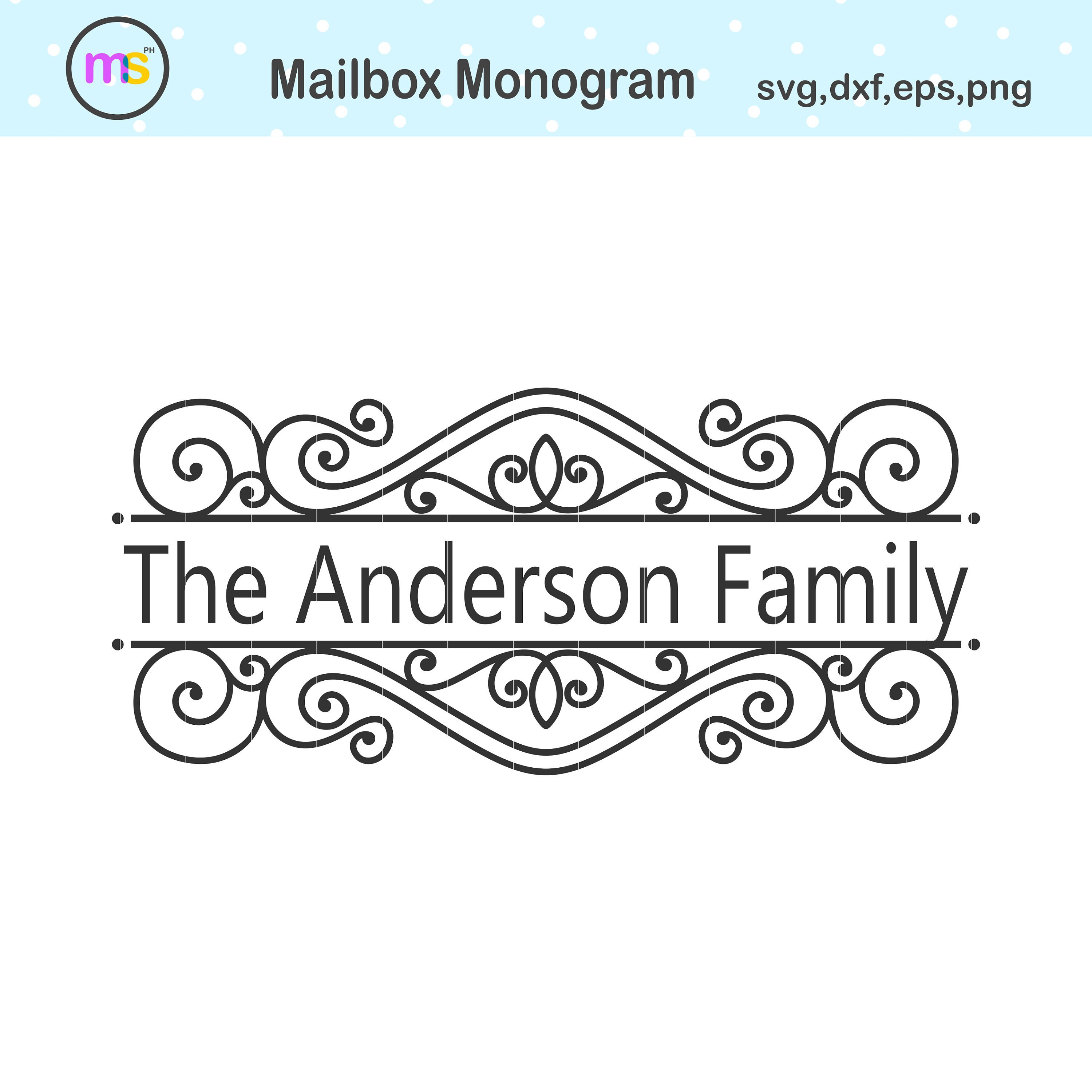 Download Mailbox Monogram Svg Mailbox Svg Mailbox Decal Svg Mailbox Etsy