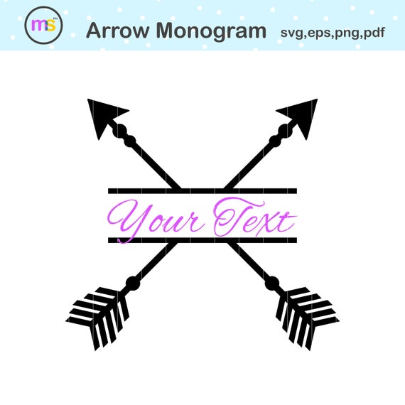 Arrow Monogram Svg Tribal Arrow Svg Arrow Svg Arrow Clip Etsy
