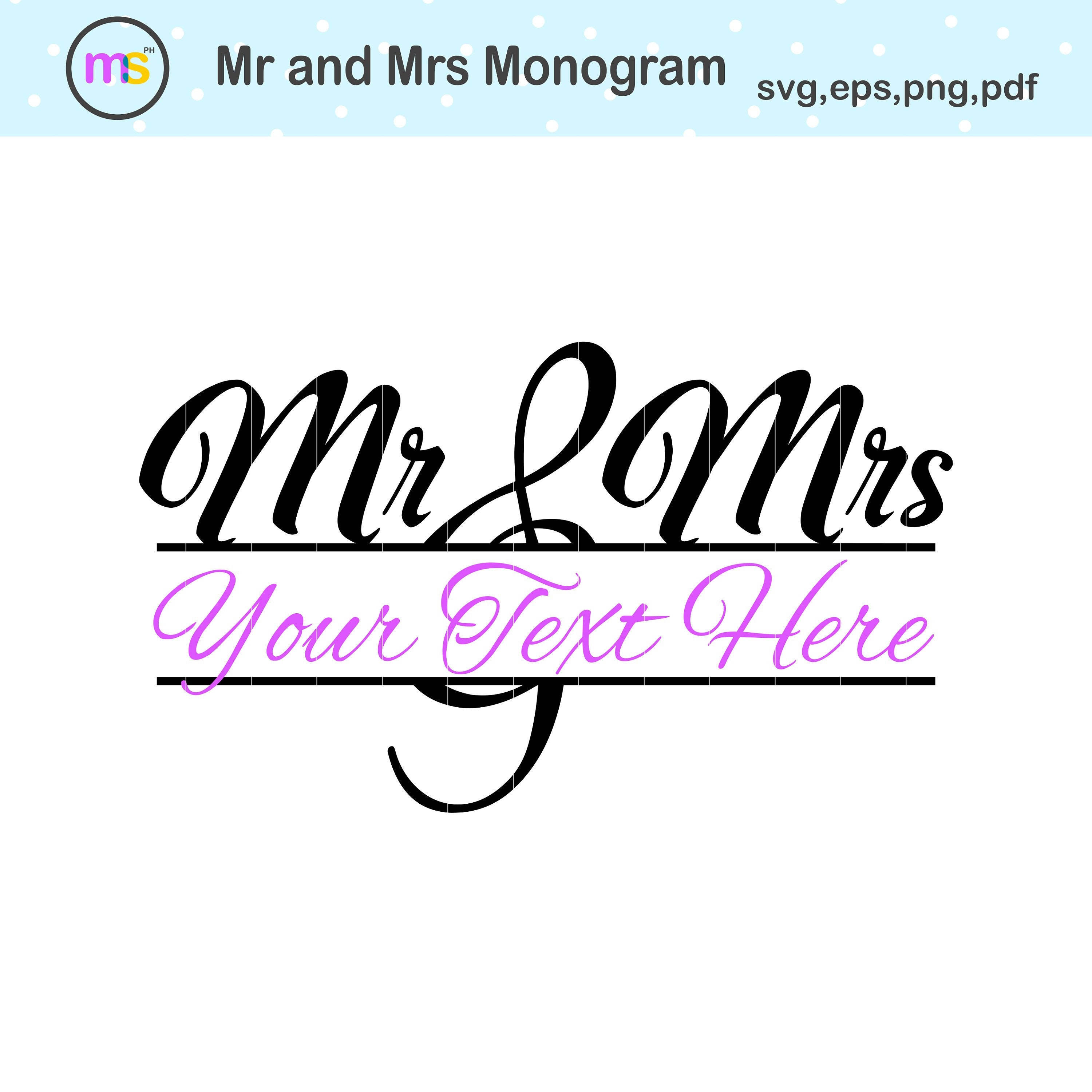 Download Mr And Mrs Monogram Wedding Svg