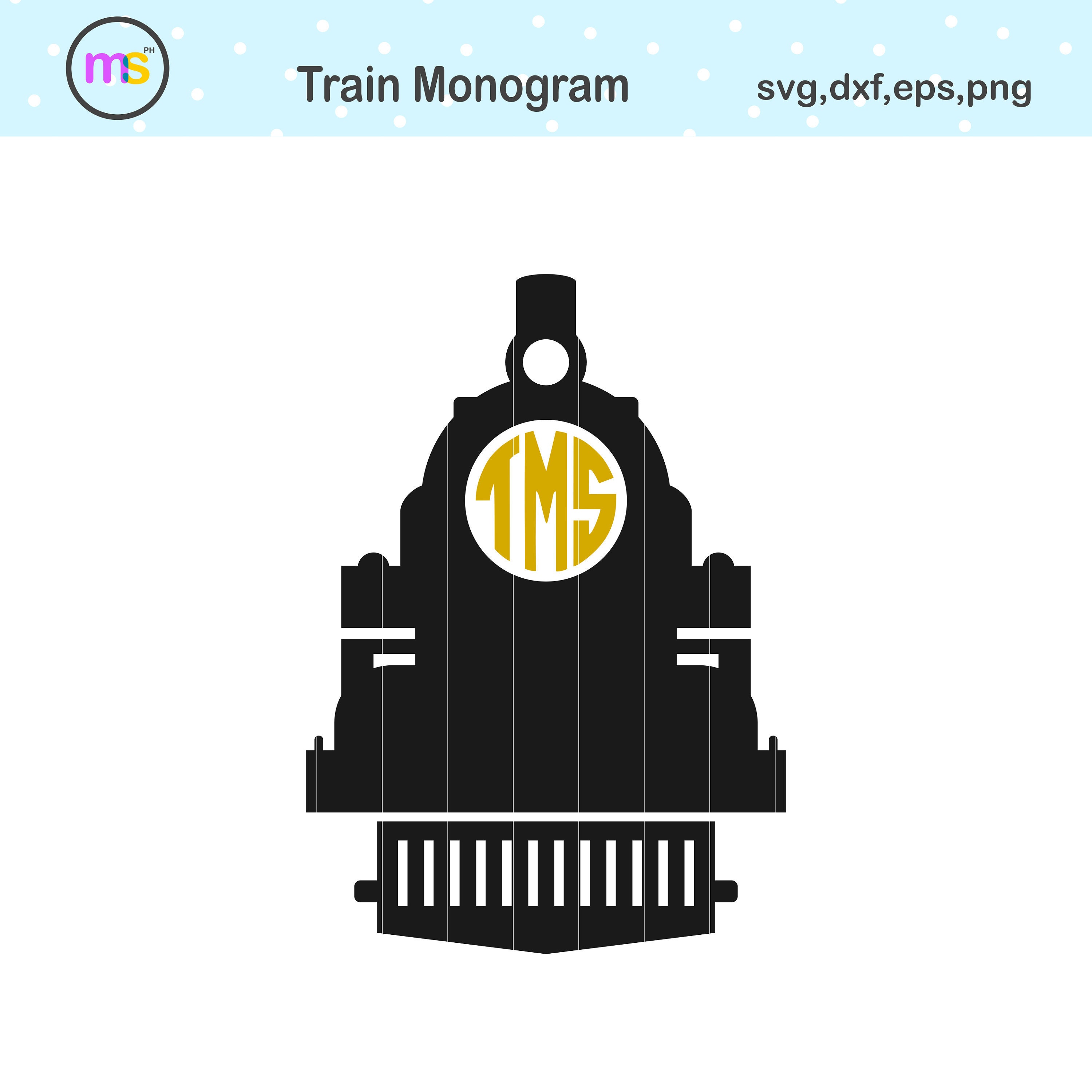 Download Train Monogram Svg Train Svg Train Monogram Train Cut File Etsy