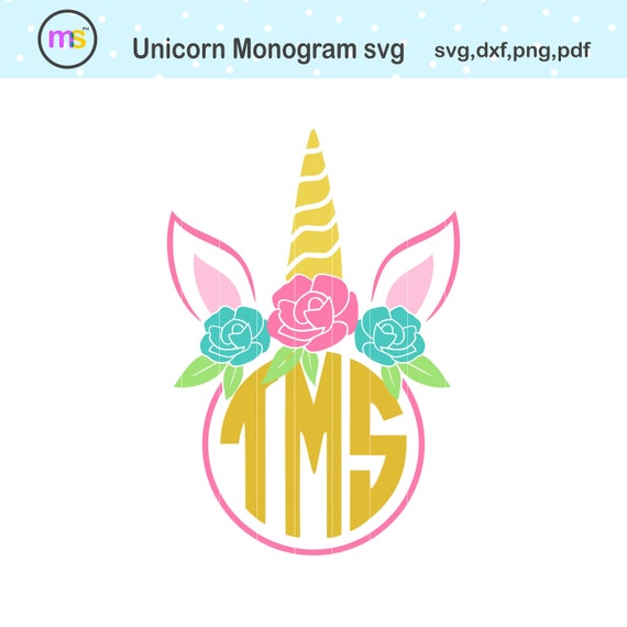 Download Unicorn Monogram Svg Unicorn Monogram Frame Svg Unicorn Clip Etsy