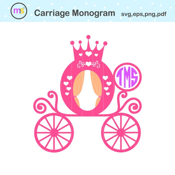 Download Carriage Svg Carriage Monogram Svg Princess Svg Princess Etsy
