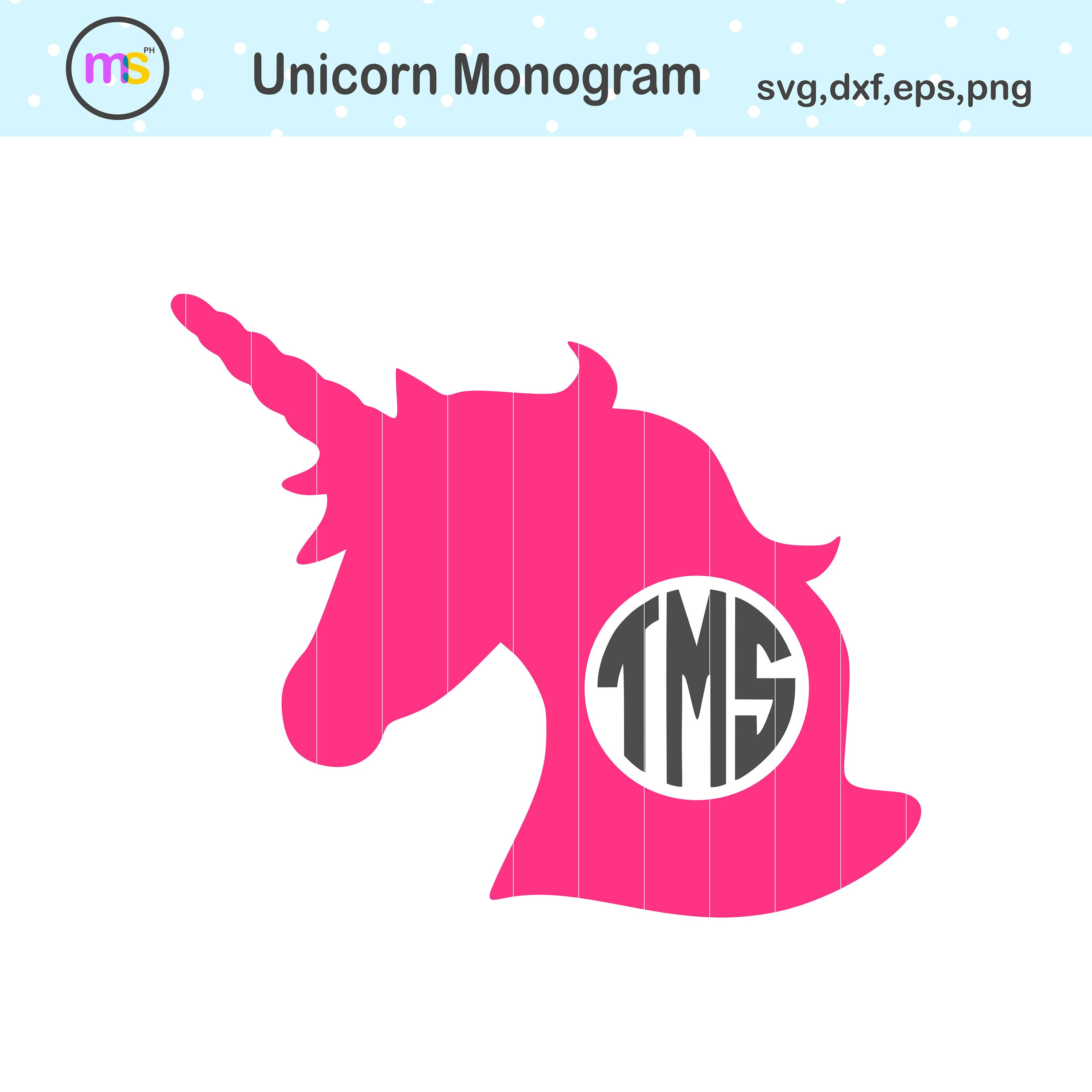 Unicorn Monogram Svg Unicorn Monogram Unicorn Svg Unicorn | Etsy