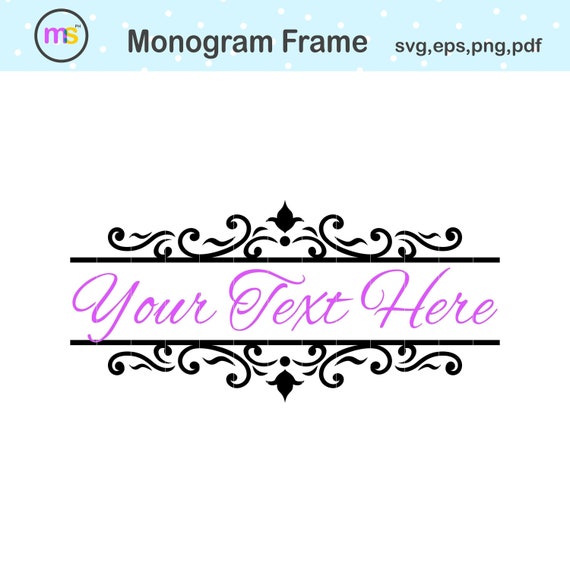 Download Monogram Svg Monogram Frame Svg Swirl Svg Monogram Svg Etsy