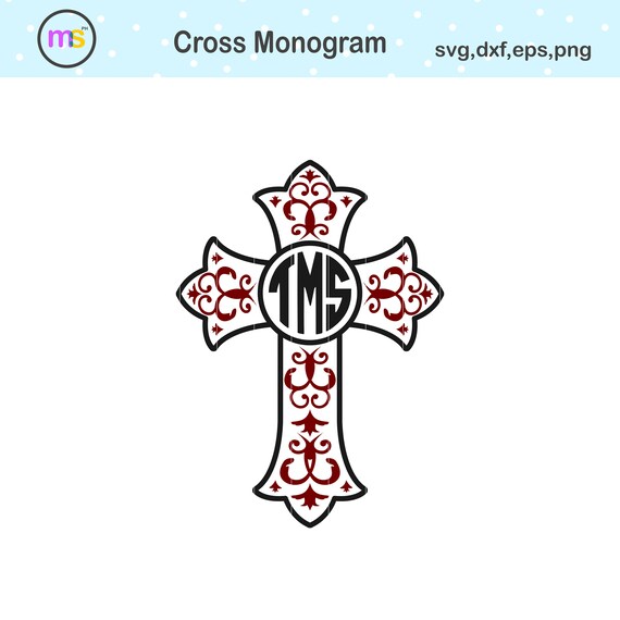 Download Cross Monogram Svg Cross Monogram Cross Svg Cross Monogram Etsy