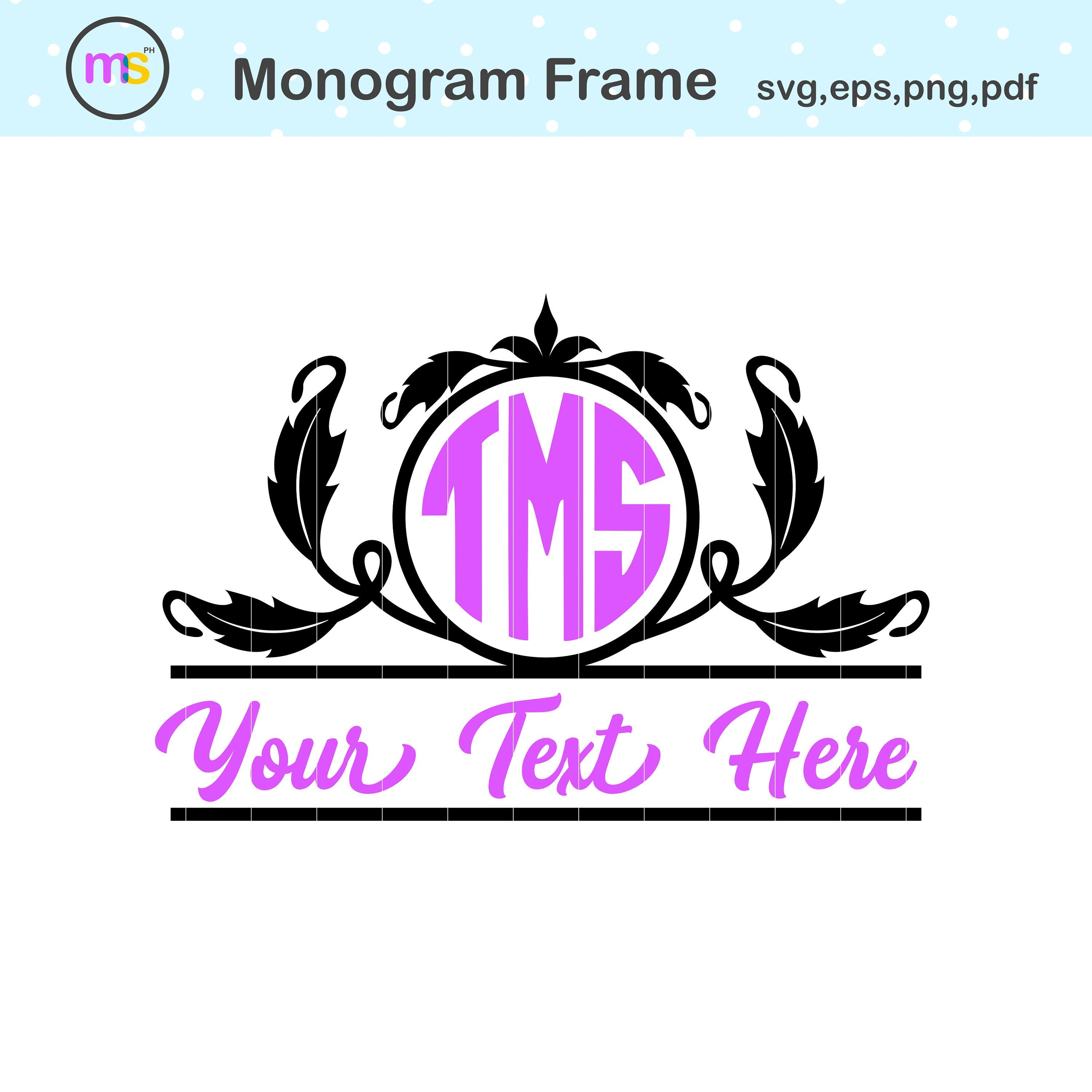 Download Monogram Frame Svg Monogram Svg Wedding Svg Wedding Etsy
