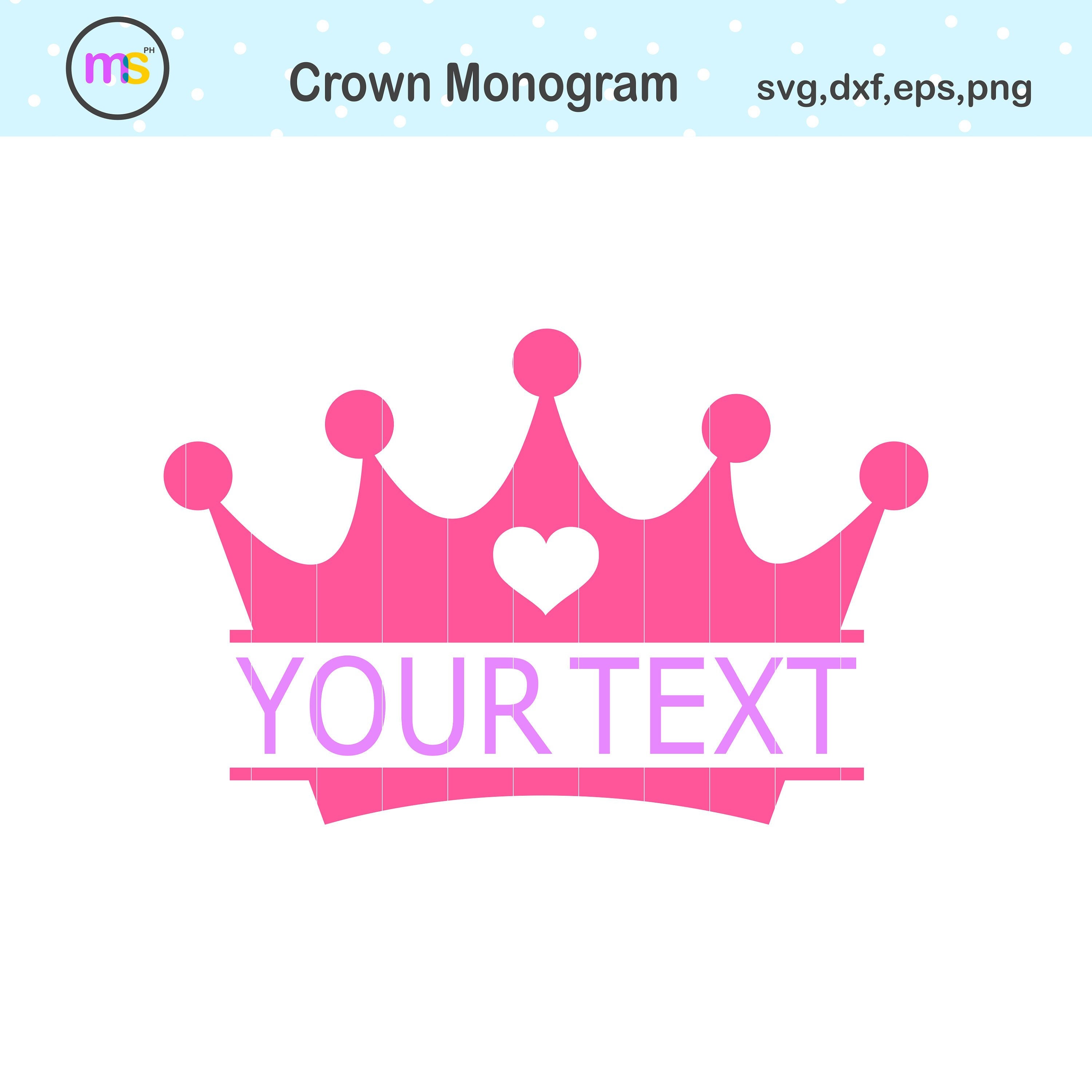 Download Crown Monogram Svg Crown Monogram Crown Svg Crown Clip Art Etsy