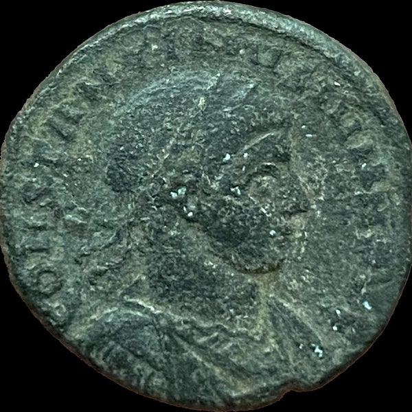 Constantine I "The Great" (312 AD) Genuine Ancient Roman Bronze Coin - 1st Christian Roman Emperor