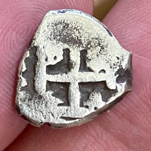 Silver 1/2 Reale Genuine Spanish Cob Coin Hammered 1747-1760 - King Ferdinand VI - Cross/Shield - Rare Beauty - w/ COA