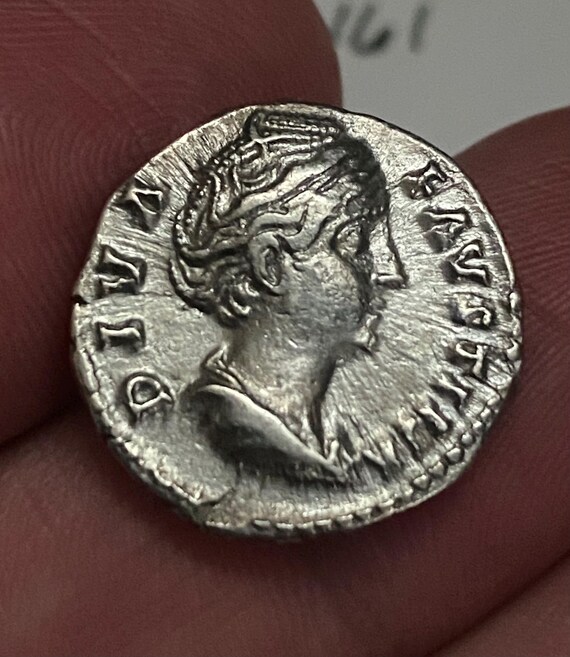 古代ローマ帝国 ファウスティーナ (138-140 AD) デナリウス 銀貨