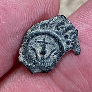 Genuine Ancient Biblical Widow’s Mite (104-76 BC) Luke 21:1-4! Jewish Kings - Anchor/Star - Amazing Details - Unique Shape - w/ COA