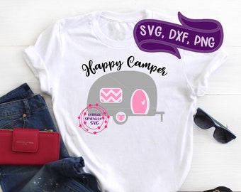 Camper svg, Happy Camper svg, dxf, png, instant download, Teepee tent svg, Camping svg, Camp svg file, svg files for cricut