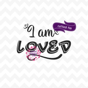 Ik ben geliefd svg, ik ben genoeg svg, inspirerende svg dxf png-bestand voor cricut en silhouette, meisjesshirt svg, christelijke svg-bestand voor cricut