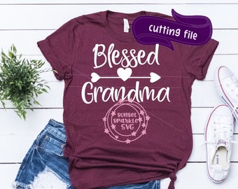 Blessed Grandma SVG, grandma svg, dxf, png, instant download, grandma shirt svg, grandma svg file for cricut, grandmother svg, grand mother