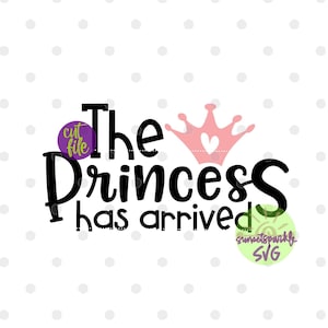 The Princess has Arrived svg, Baby Girl svg, dxf, png, Baby svg for cricut and silhouette, Newborn svg, Twins svg
