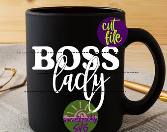ボス svg、女性ボス svg、ボス レディ svg、妻ママ ボス svg（クリカットとシルエット用）、ママ svg ファイル