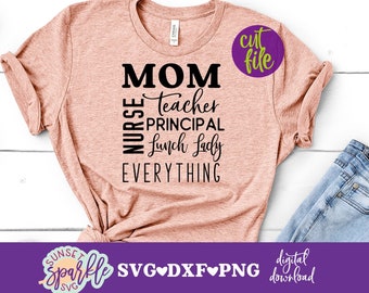 Homeschool svg, Homeschool Mom svg, Mom svg, dxf, png file, Home Schooling svg, Virtual learning svg for cricut