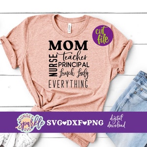 Homeschool svg, Homeschool Mom svg, Mom svg, dxf, png file, Home Schooling svg, Virtual learning svg for cricut image 1